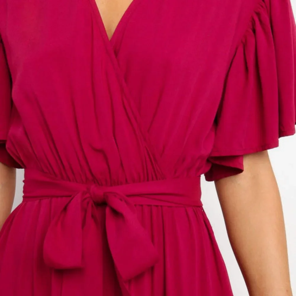 NWOT PETAL & PUP BARKER DRESS IN WINE - Picture 8 of 9